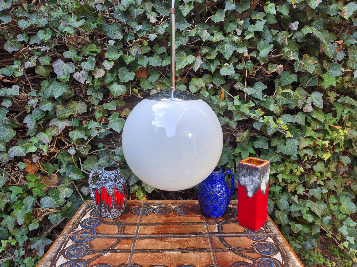 Vintage Odreco opal glas lampe Danmark 1970'erne Dansk Modern Design glaskunst