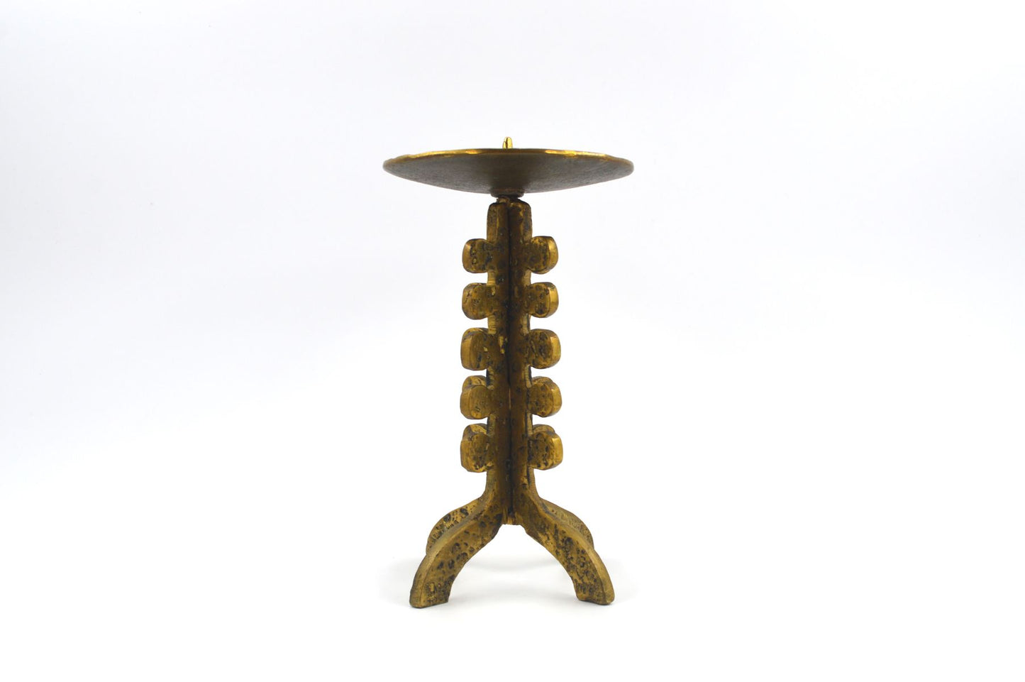 Mid-Century Brutalist Messing Lysestage Brutalistisk Design fra 1960'erne