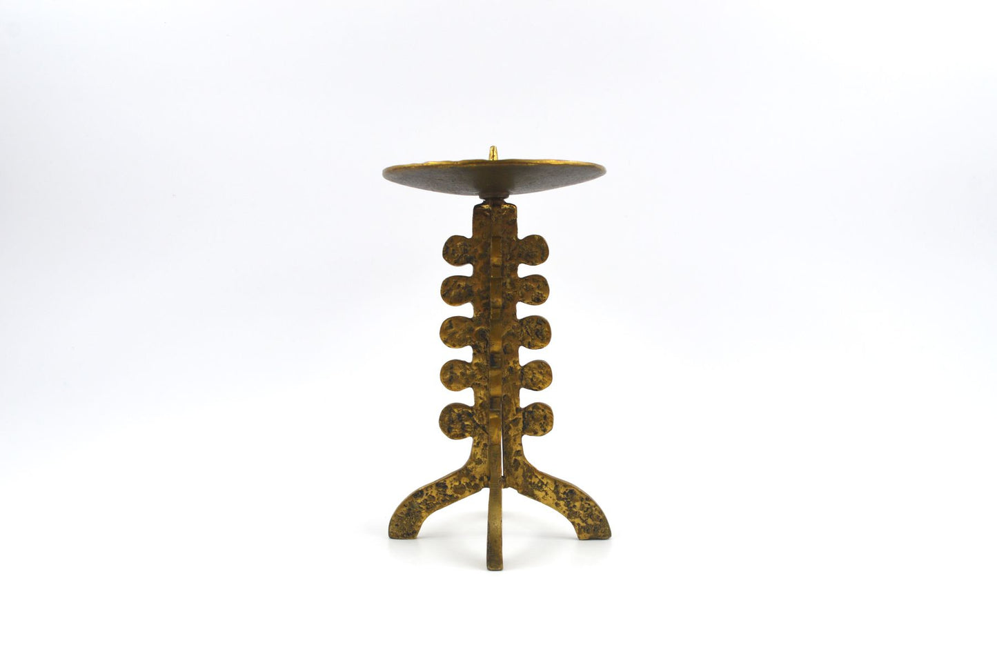 Mid-Century Brutalist Messing Lysestage Brutalistisk Design fra 1960'erne
