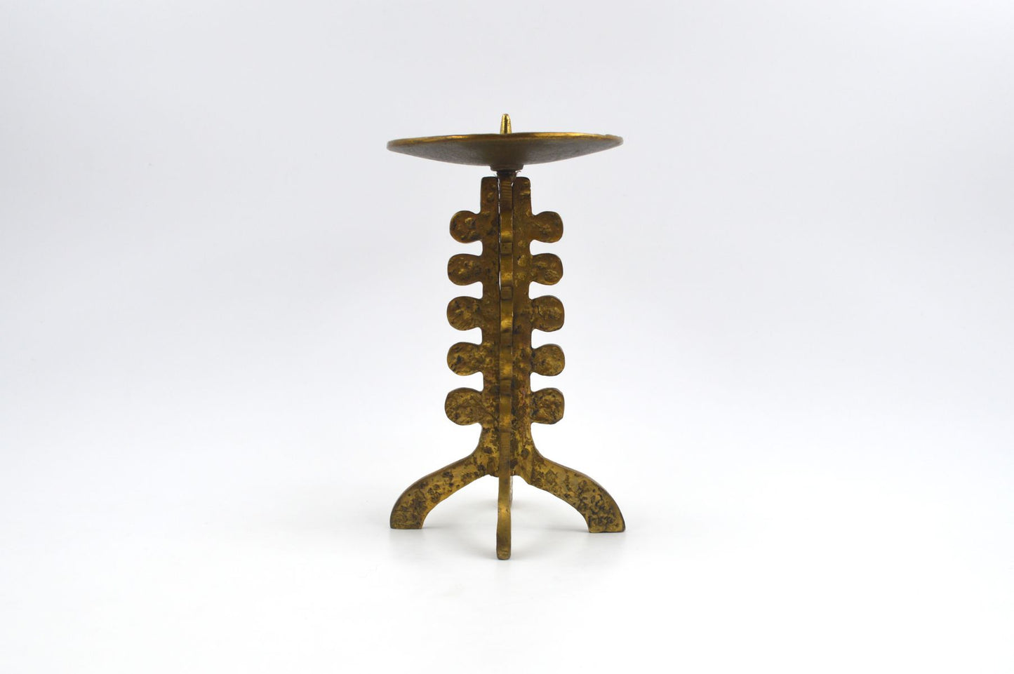 Mid-Century Brutalist Messing Lysestage Brutalistisk Design fra 1960'erne