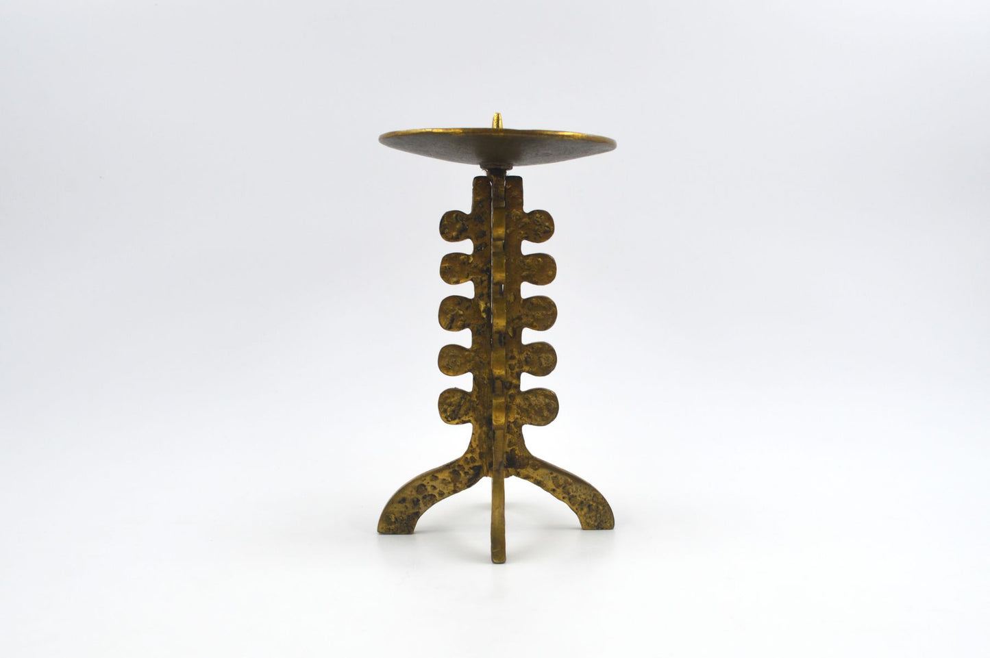 Mid-Century Brutalist Messing Lysestage Brutalistisk Design fra 1960'erne