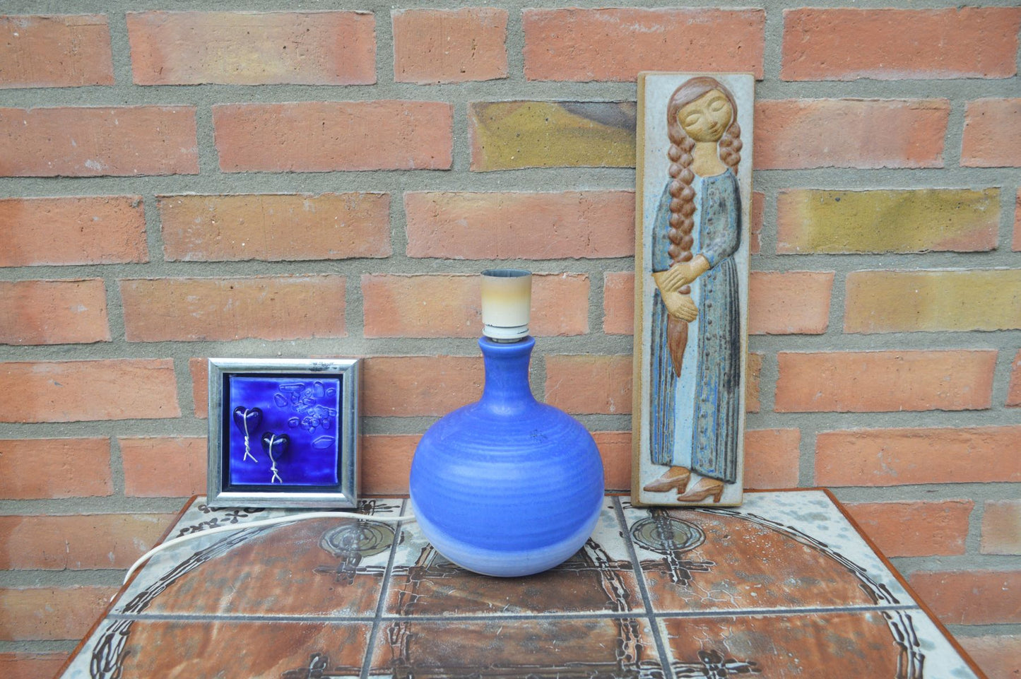 Mid-Century Karsten Nielsen Denmark Frederikshavn Studiokeramik Tischlampe 1980s Danish Modern Design Moderne Kunstkeramik