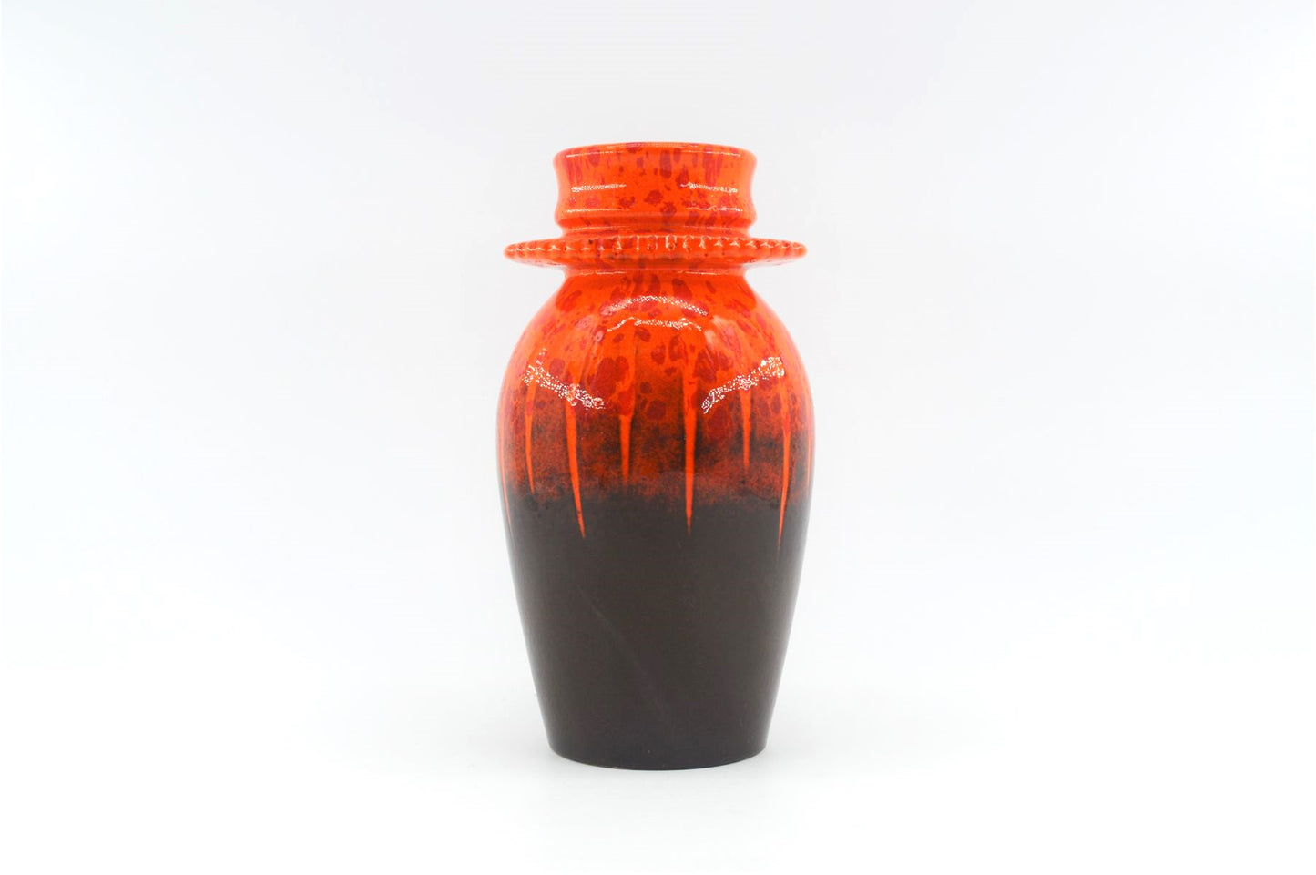 Vintage WGP Dümler & Breiden Keramik Vase 82/21 1970er Jahre Fat Lava Glasur Mid-Century Modern Pop-Art Design