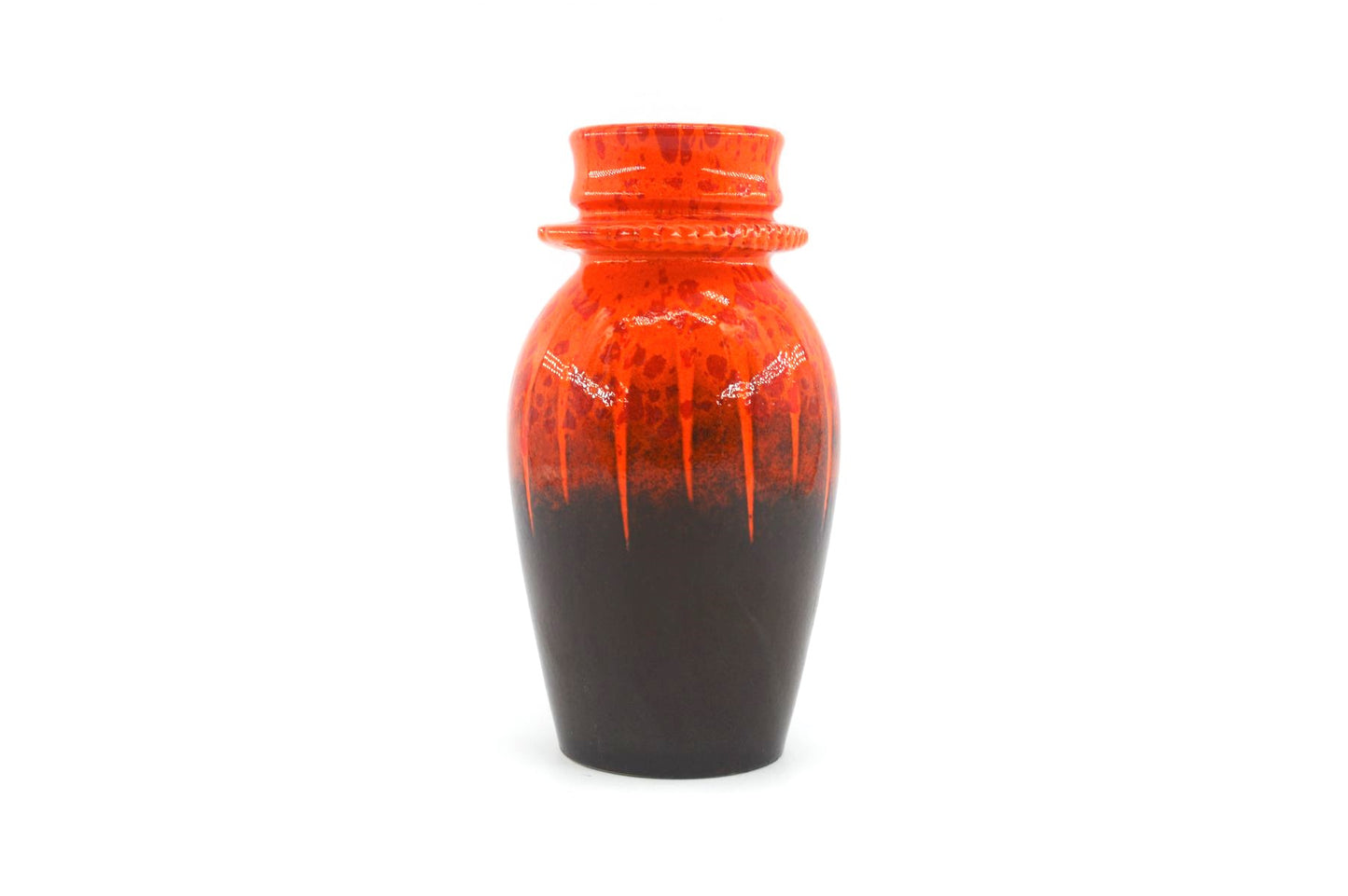 Vintage WGP Dümler & Breiden Keramik Vase 82/21 1970er Jahre Fat Lava Glasur Mid-Century Modern Pop-Art Design