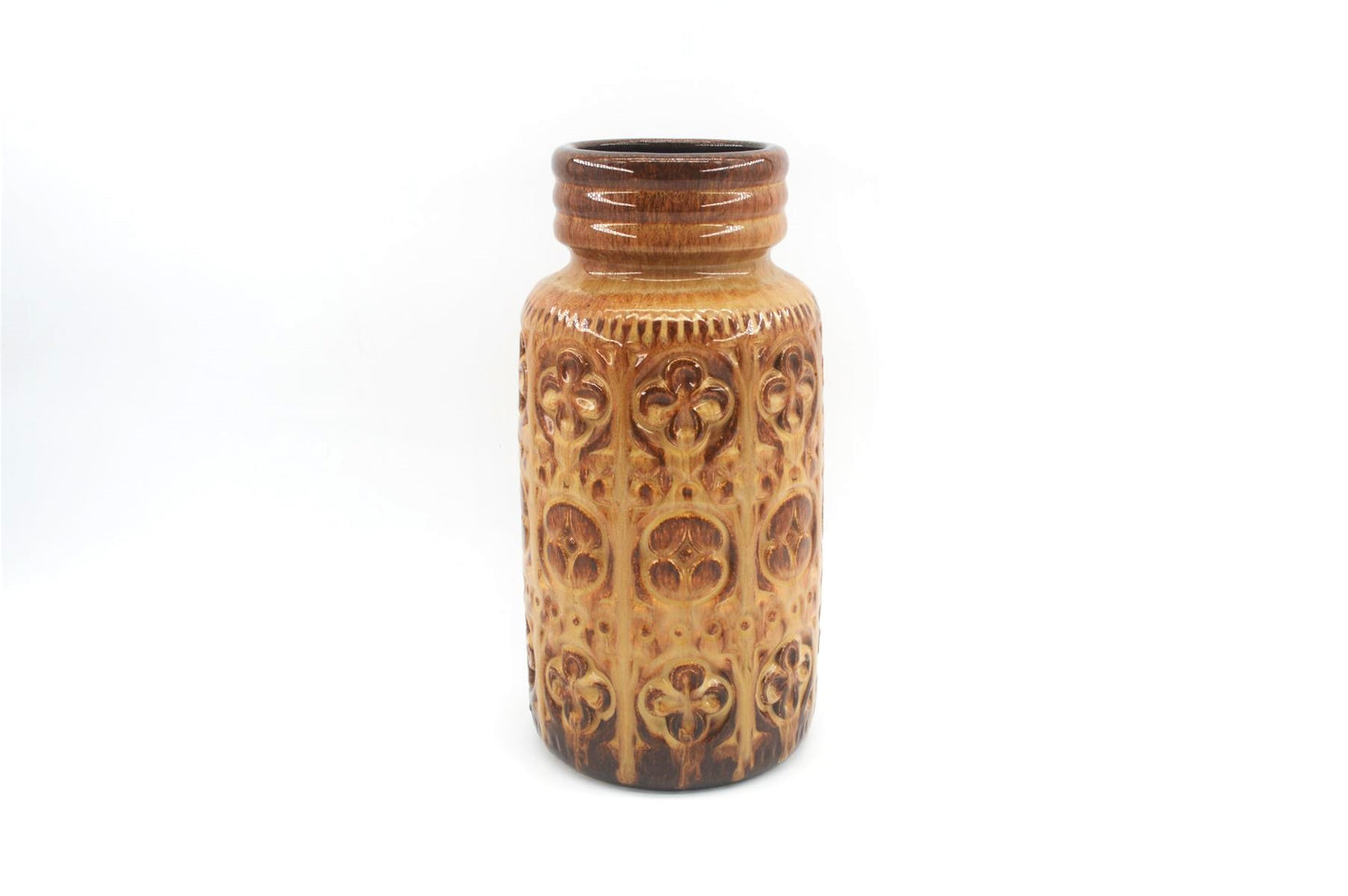 Mid-Century WGP Scheurich Keramik Vase 289-27 1970er Jahre Vintage Fat-Lava Glasur Pop-Art Bodenvase Westdeutsche Kunstkeramik