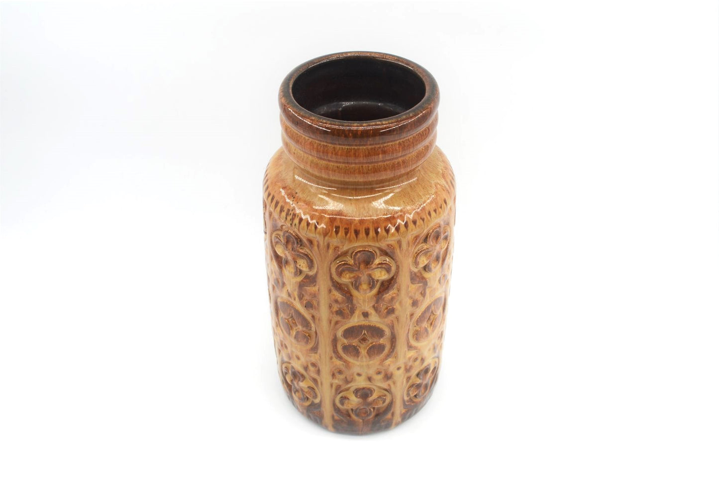 Mid-Century WGP Scheurich Keramik Vase 289-27 1970er Jahre Vintage Fat-Lava Glasur Pop-Art Bodenvase Westdeutsche Kunstkeramik