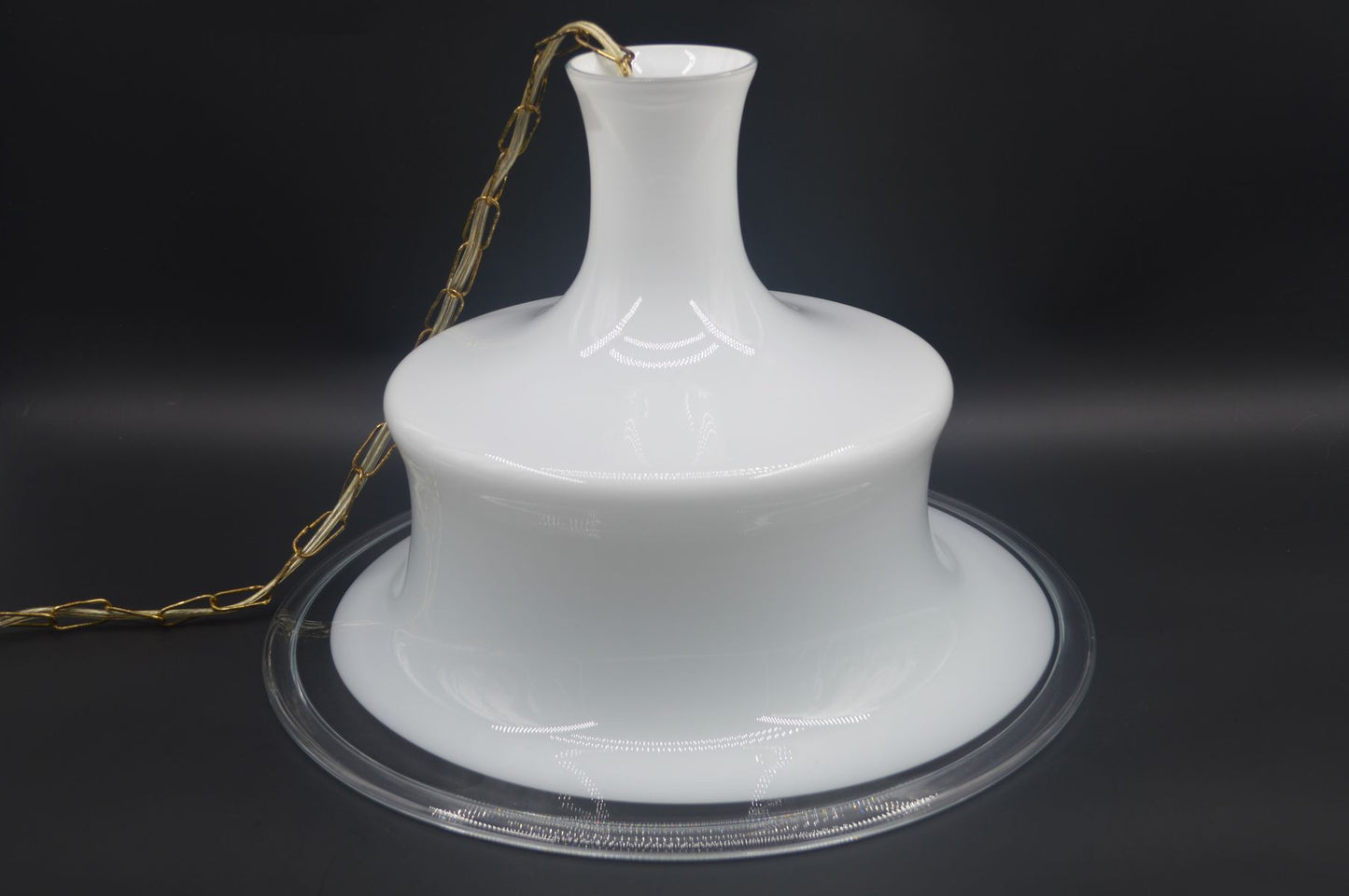 Große Michael Bang für Holmegaard Danmark Sonate M.B Pendel Mid-Century 1970s Michael Bang Design Opalglas Hängelampe – Danish Modern Designklassiker