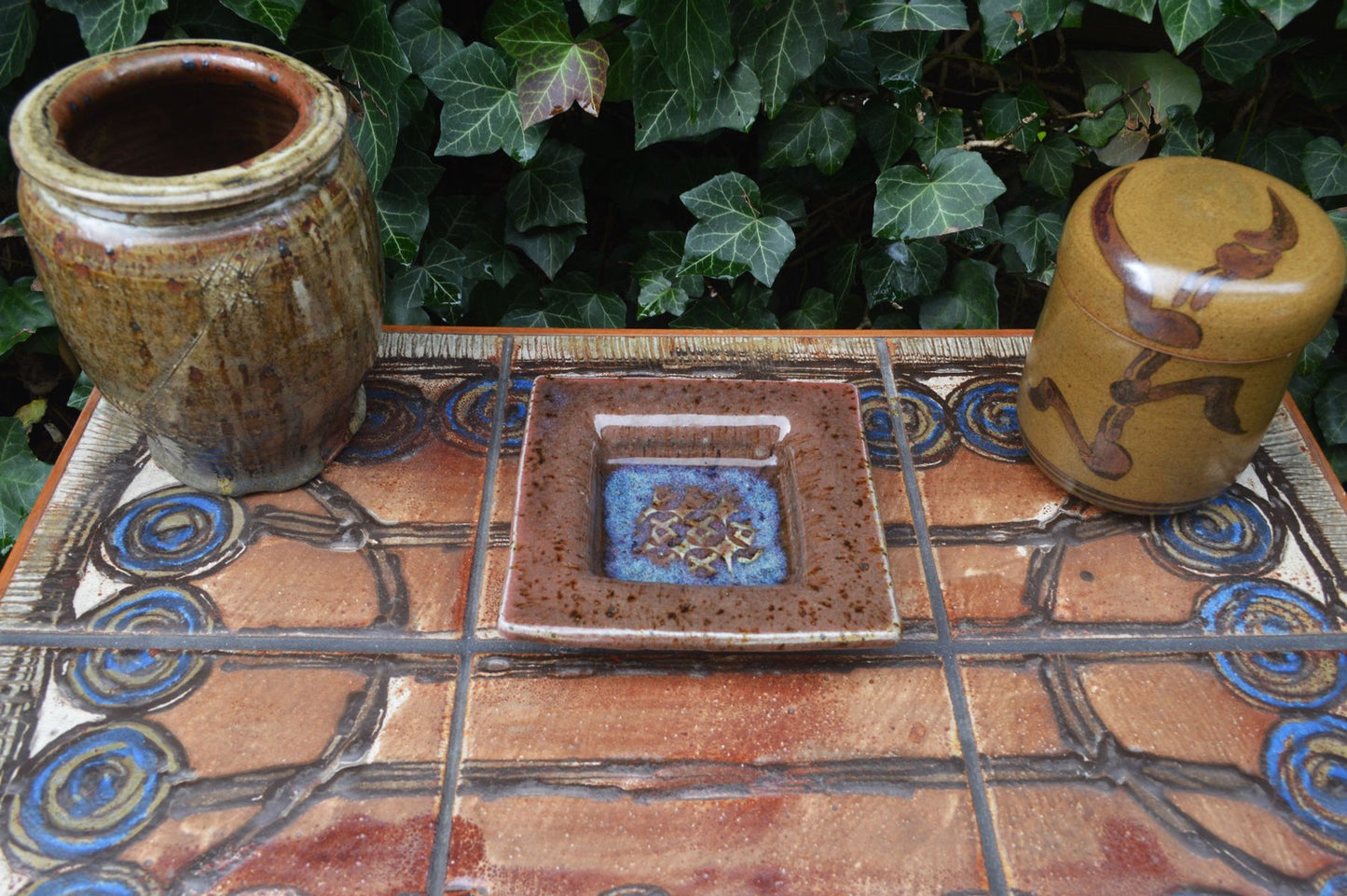 Conny Walther Denmark Keramik Schale 1960er Jahre abstrakte Studiokeramik Dänemark