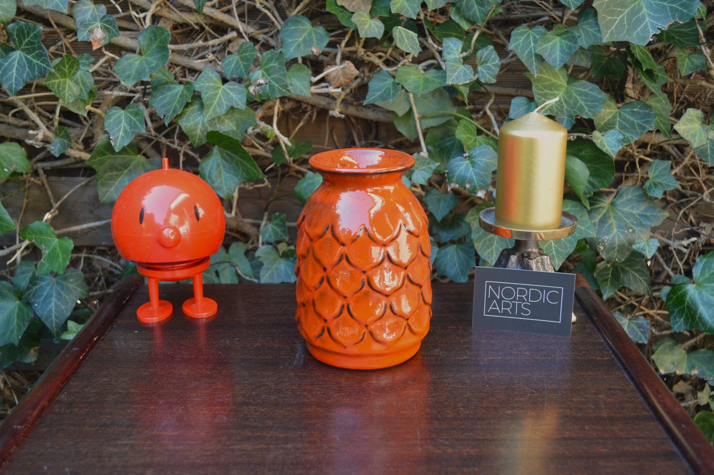 WGP Jasba Keramik Vase N033 1116 „Ananas“ Vintage Vase mit seltener Fat-Lava Glasur 1960s West German Mid-Century Design Pop-Art Vase