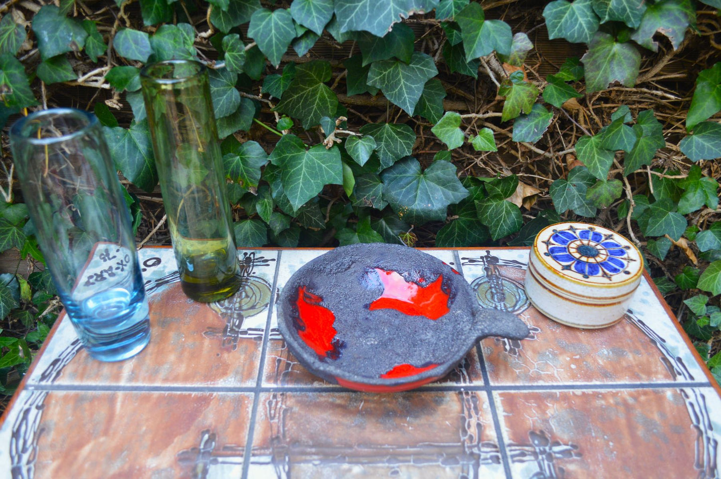 Mid-Century Marei Majolikafabrik Rheinbach Keramik Schale 1960s WGP Fat-Lava Glasur Lava Design