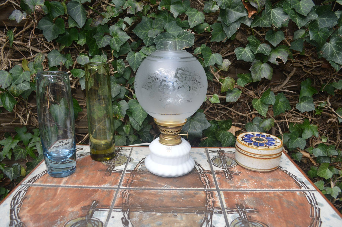 Mid-Century Holmegaard Danmark Dagmar Mini Opalglaslampe 1970s Michael Bang Danish Modern Design