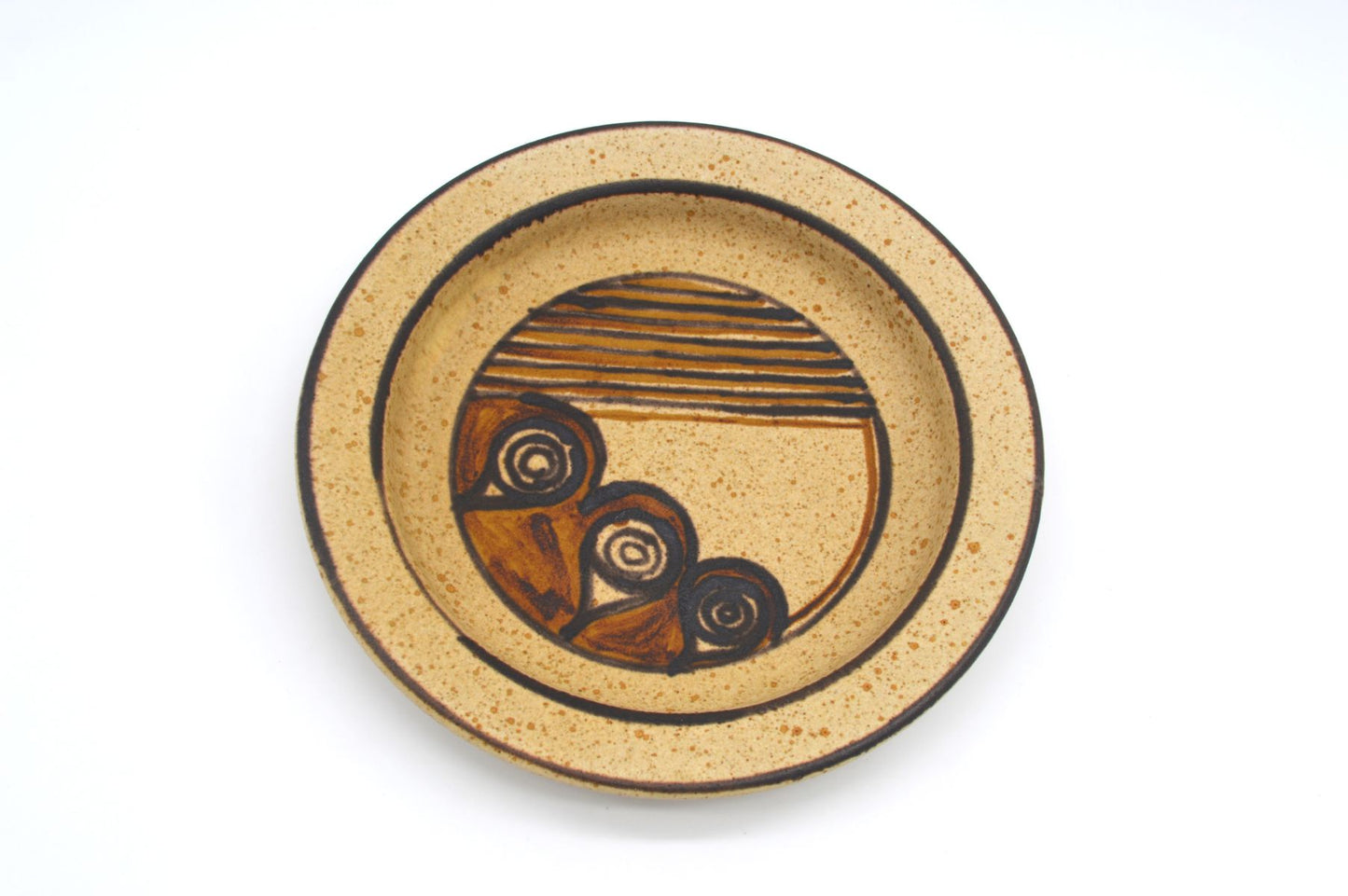 Mid-Century Modern Bente Jessen Danmark Kunstkeramik Schale 1970s Dänemark Studiokeramik Danish Design