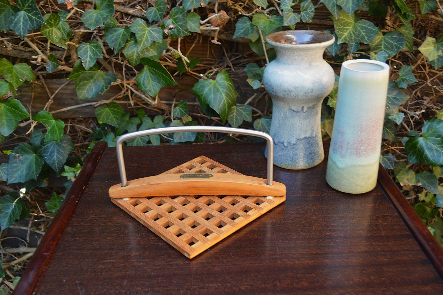 Mid-Century Trip Trap Danmark Teakholz Serviettenhalter 1970s Danish Modern Design – dänisches Vintage Design