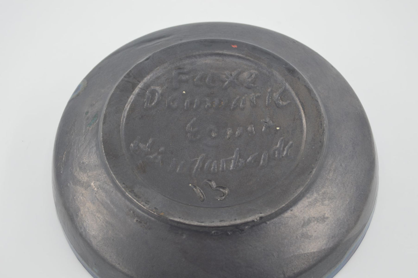 Ernst Faxe Danmark handgearbeitete Fat-Lava Kunstkeramik Schale dänische Mid-Century Studiokeramik 1960s Fat-Lava Danish Modern Design