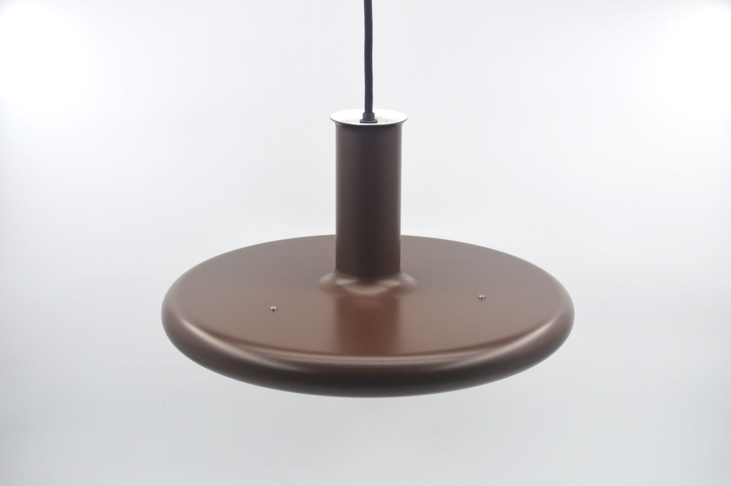 Seltene Fog & Mørup Optima Pendellampe 1970s Hans Due Design dänischer MCM-Designklassiker – seltene braune Vintage Hängelampe