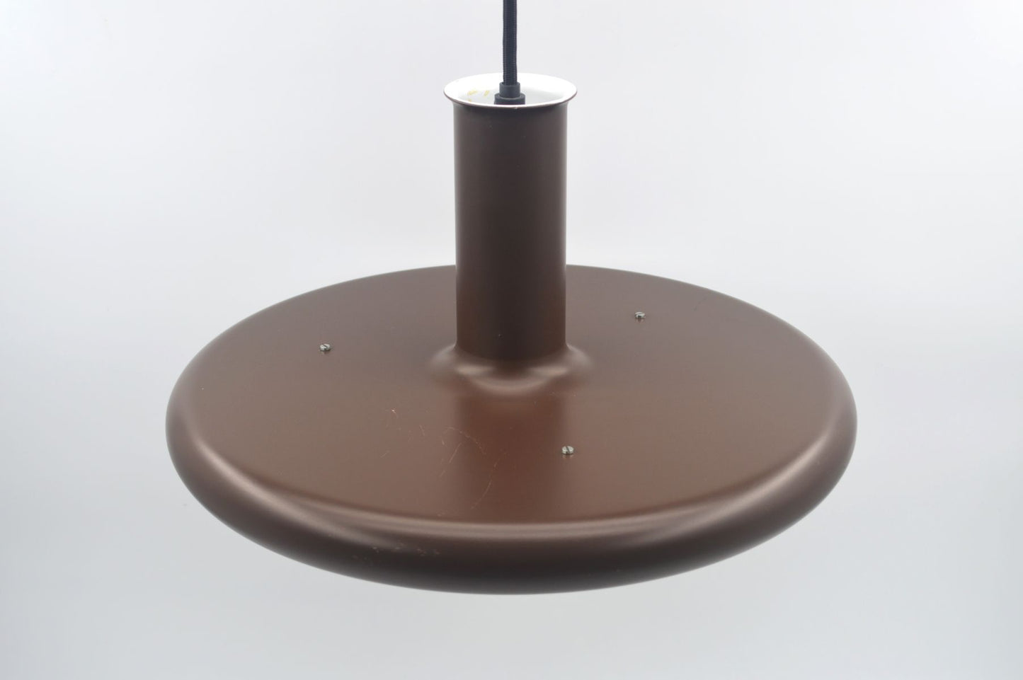 Seltene Fog & Mørup Optima Pendellampe 1970s Hans Due Design dänischer MCM-Designklassiker – seltene braune Vintage Hängelampe