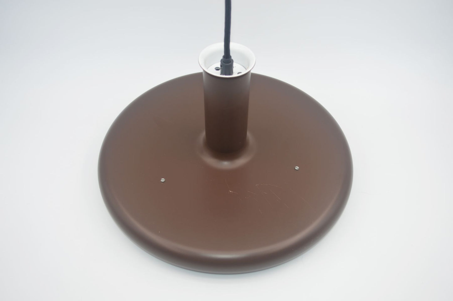 Seltene Fog & Mørup Optima Pendellampe 1970s Hans Due Design dänischer MCM-Designklassiker – seltene braune Vintage Hängelampe