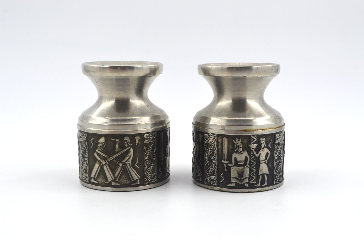 Mid-Century Viking Design Norsk Tinn Pewter Zinn Kerzenhalter 1960s