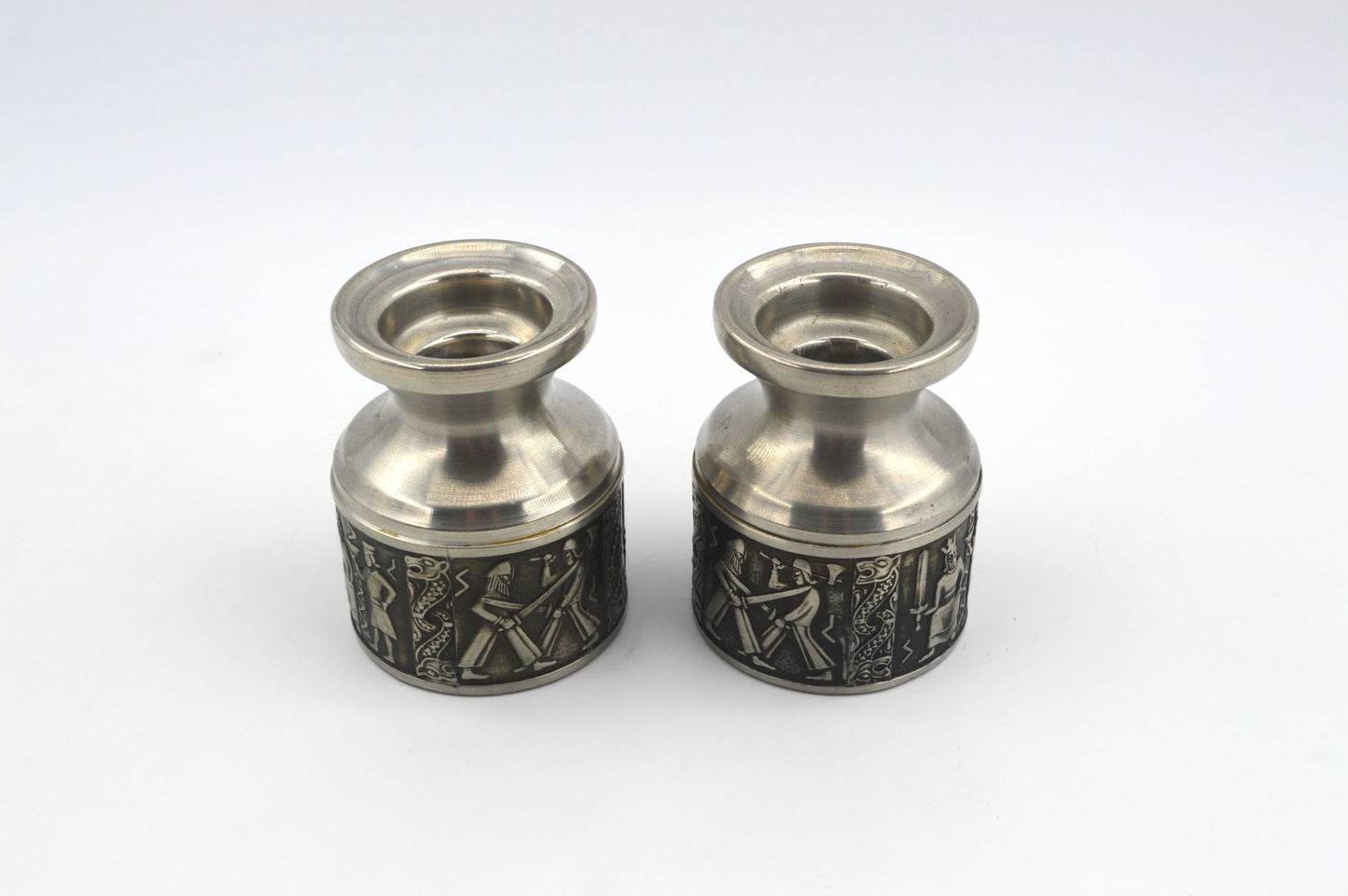 Mid-Century Viking Design Norsk Tinn Pewter Zinn Kerzenhalter 1960s