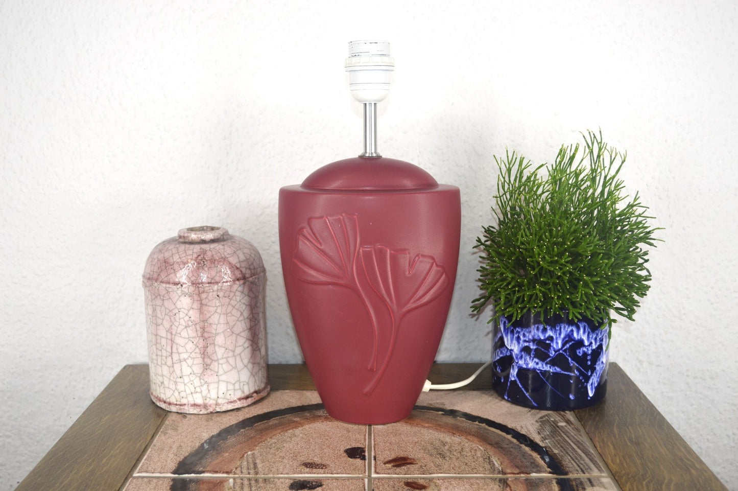 Mid-Century Modern Søholm Stentøj Danmark Keramik Ginko Lampe 4200-2 1980s Per Rehfeldt Design zeitgenössischer dänischer Designklassiker