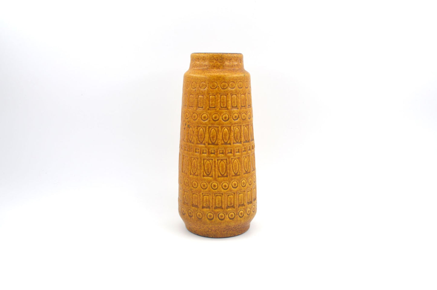 WGP Scheurich Fat-Lava Keramik Vase 260-22 „Inka“ 1960s westdeutsches Mid-Century Modern Design