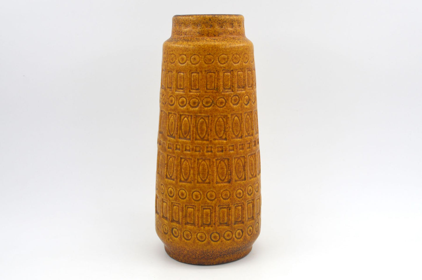 WGP Scheurich Fat-Lava Keramik Vase 260-22 „Inka“ 1960s westdeutsches Mid-Century Modern Design