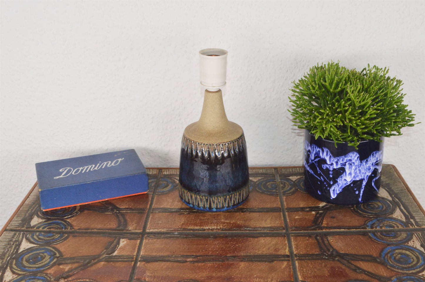 Svend Hermansen Keramik Tischlampe für Søholm Stentøj Danmark 1960s Danish Modern Design dänische Mid-Century Kunstkeramik