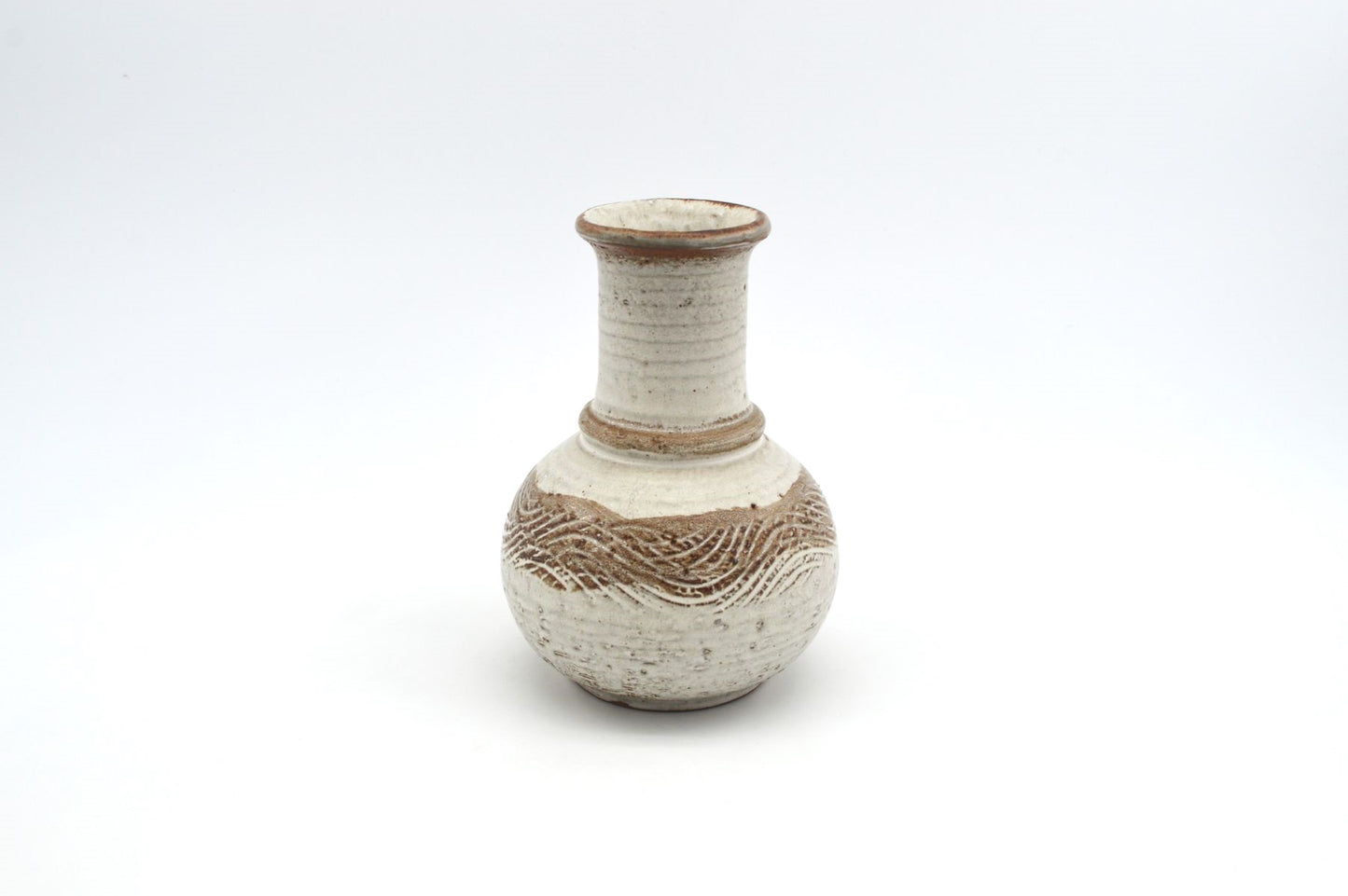 Mid-Century Axella Stentøj Danmark Fat-Lava Vase 1970s Aksel Larsen Design dänische brutalistische Kunstkeramik