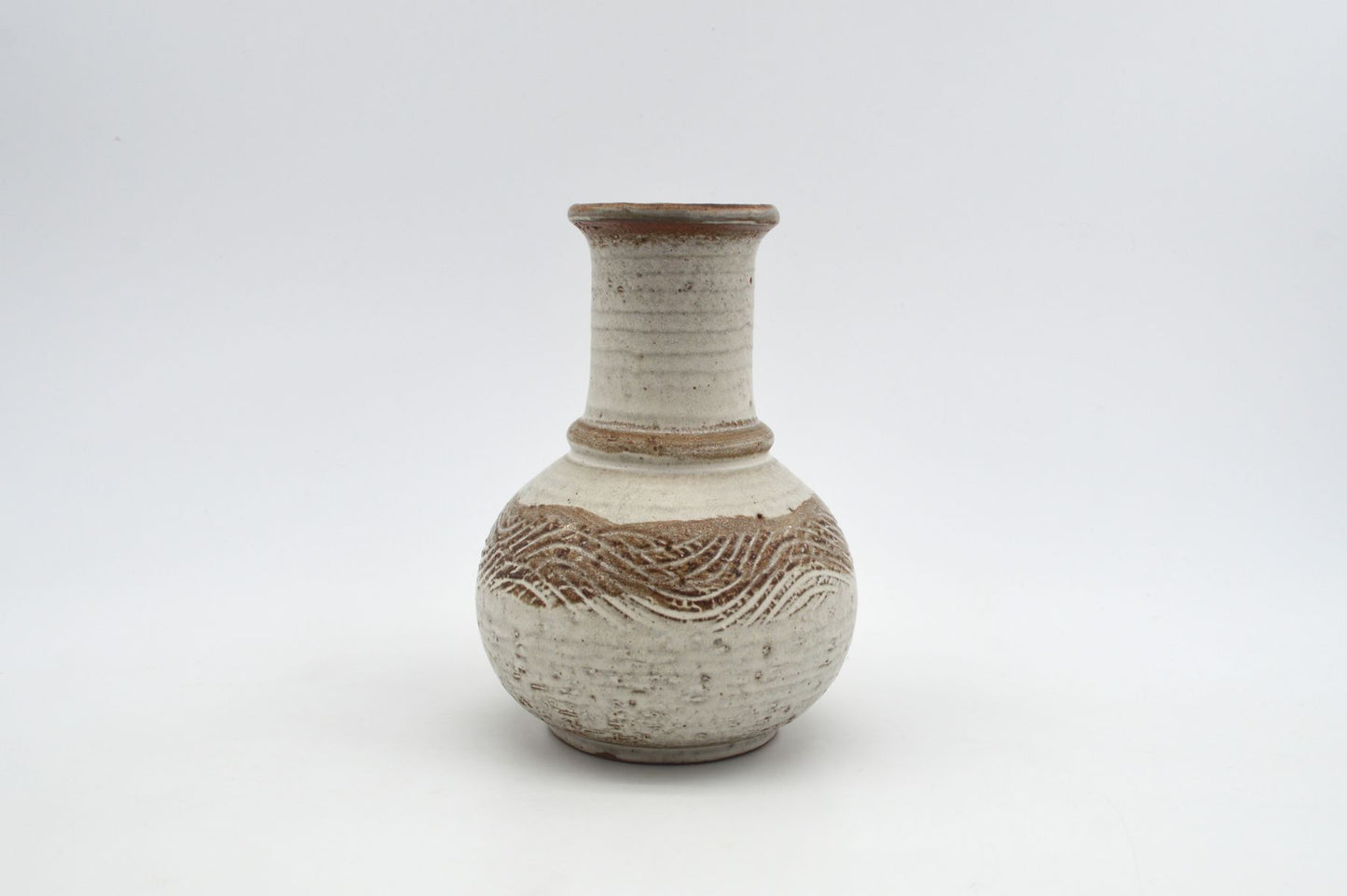 Mid-Century Axella Stentøj Danmark Fat-Lava Vase 1970s Aksel Larsen Design dänische brutalistische Kunstkeramik