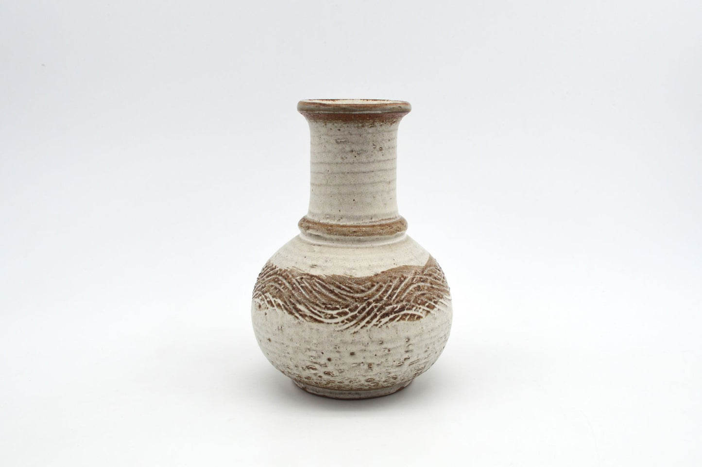 Mid-Century Axella Stentøj Danmark Fat-Lava Vase 1970s Aksel Larsen Design dänische brutalistische Kunstkeramik
