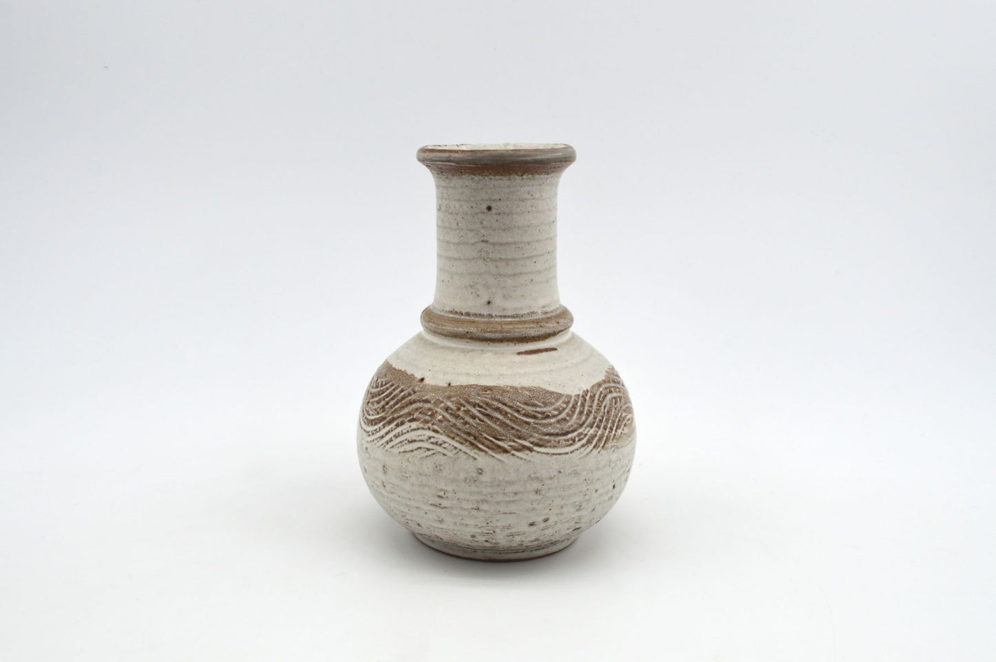 Mid-Century Axella Stentøj Danmark Fat-Lava Vase 1970s Aksel Larsen Design dänische brutalistische Kunstkeramik