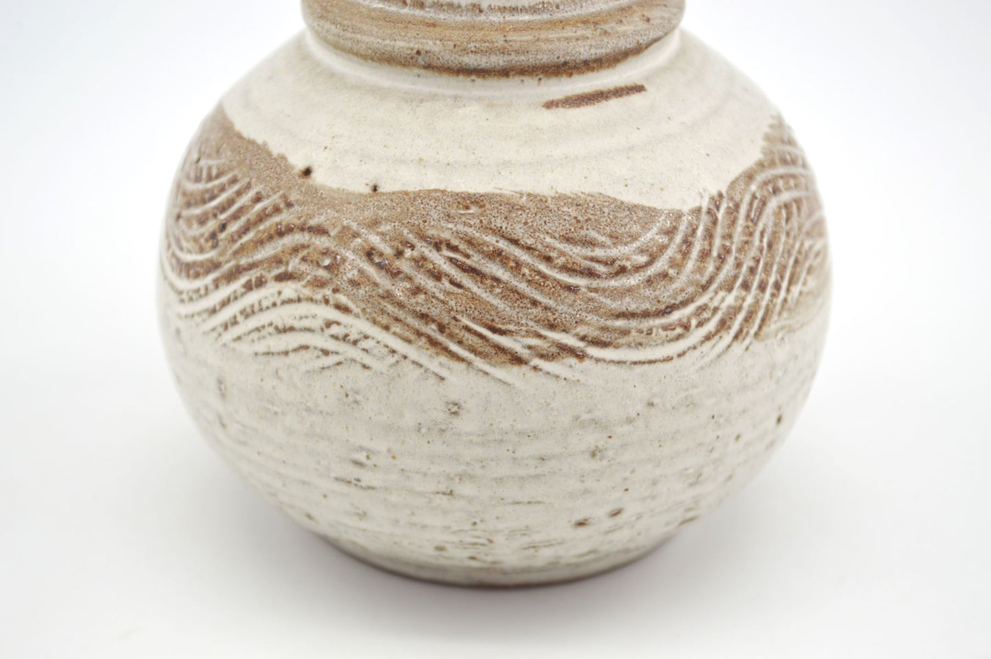 Mid-Century Axella Stentøj Danmark Fat-Lava Vase 1970s Aksel Larsen Design dänische brutalistische Kunstkeramik