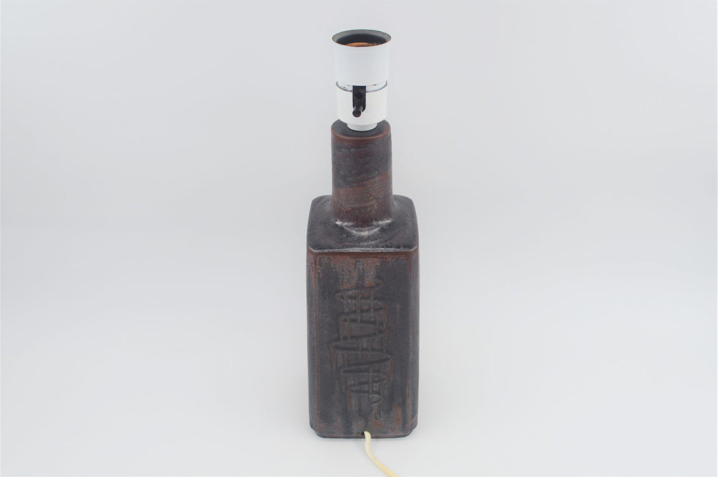 Mid-Century Desiree Stentøj Danmark Kunstkeramik Tischlampe 1970s Danish Modern Design Fat-Lava Studiokeramik