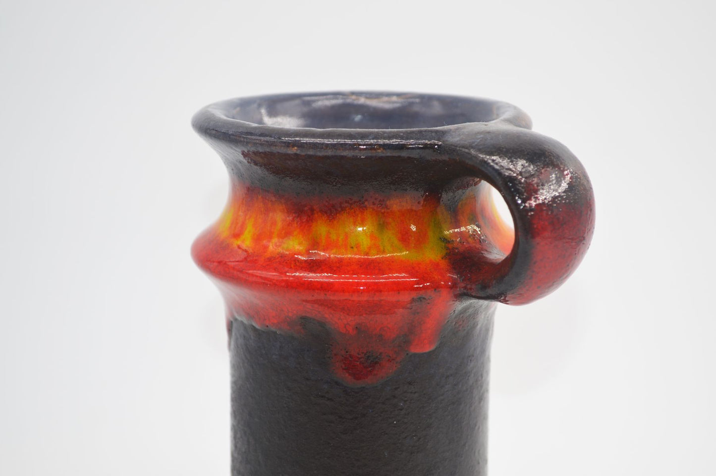 WGP Jasba Keramik Vase 1221 19 Vintage Fat-Lava Glasur Vase 1960s Westgerman Mid-Century Design Vase