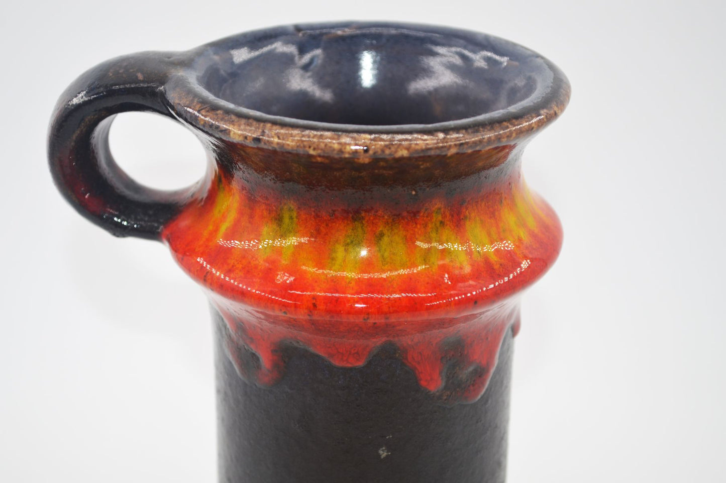 WGP Jasba Keramik Vase 1221 19 Vintage Fat-Lava Glasur Vase 1960s Westgerman Mid-Century Design Vase