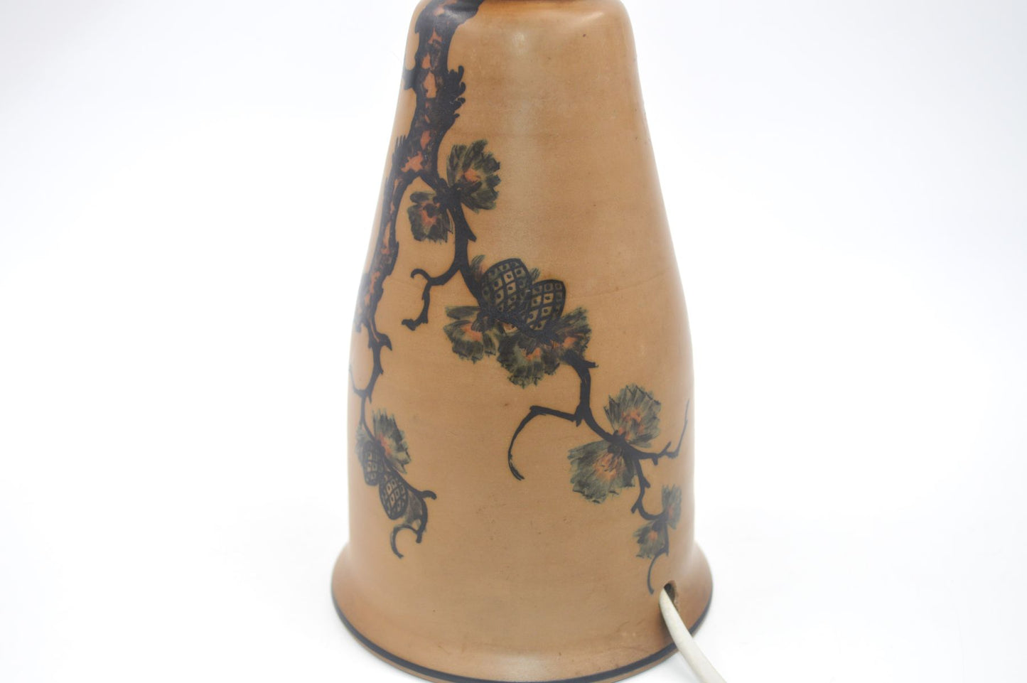 Große Lauritz Hjorth Bornholm Keramik Tischlampe 1930s Jugendstil Keramik mit Eulenmotiv – zeitgenössische skandinavische Skønvirke Design Kunstkeramik Lampe