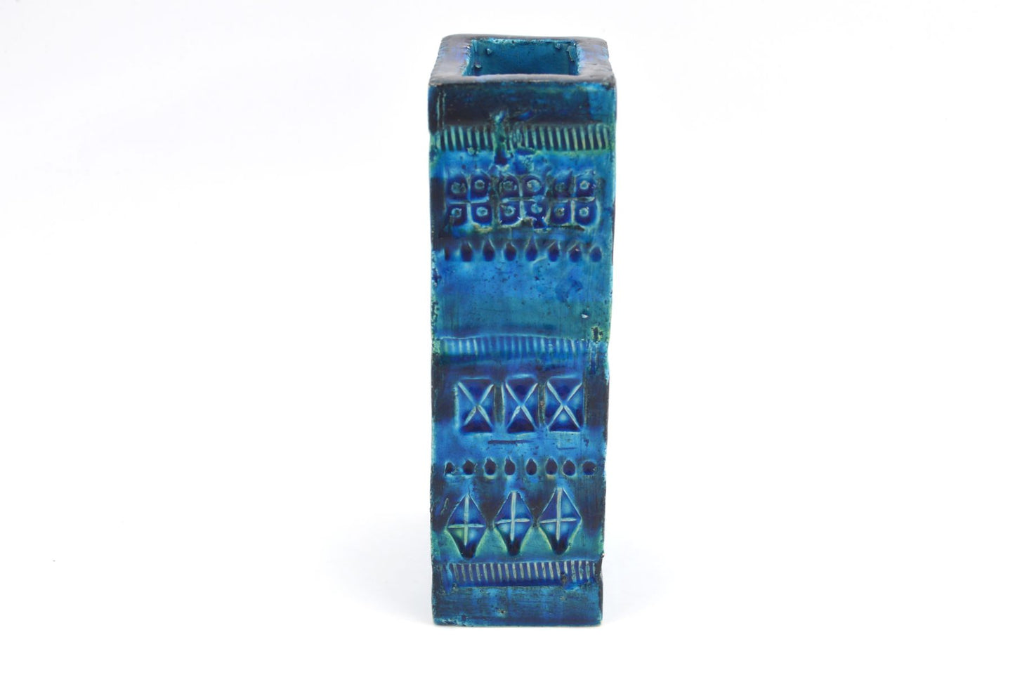 Mid-Century Bitossi Aldo Londi Design Vase 727/18 Rimini Blu 1960s Fat-Lava Design