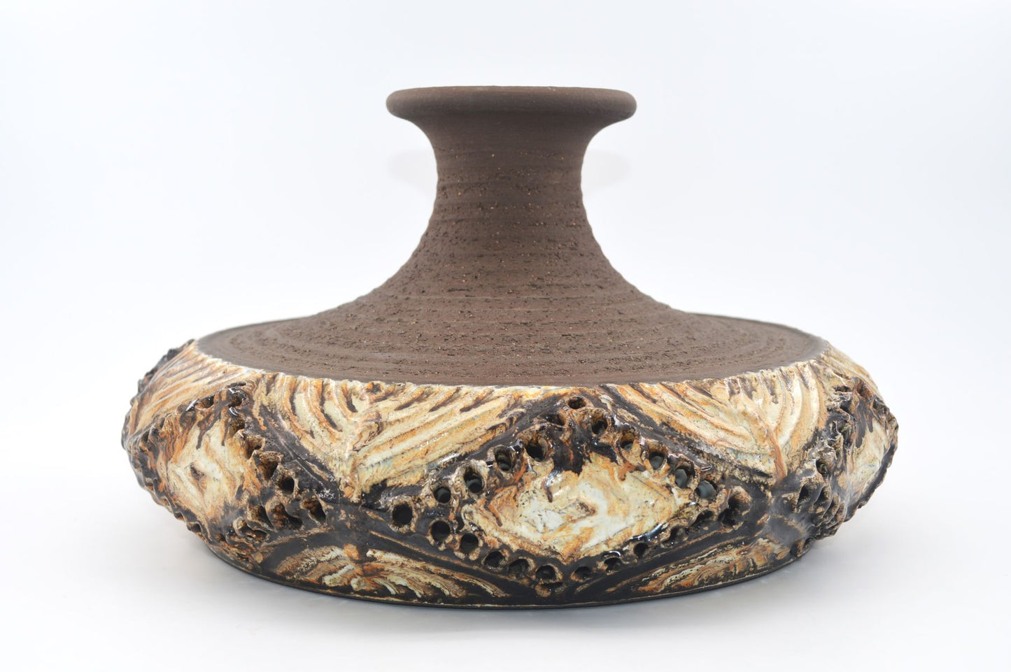 Unikat Demstrup Fat-Lava Studiokeramik Dänemark Hängelampe gefertigt von Ib Oluf Hansen 1970s Danish Design Moderne Kunstkeramik Lampe