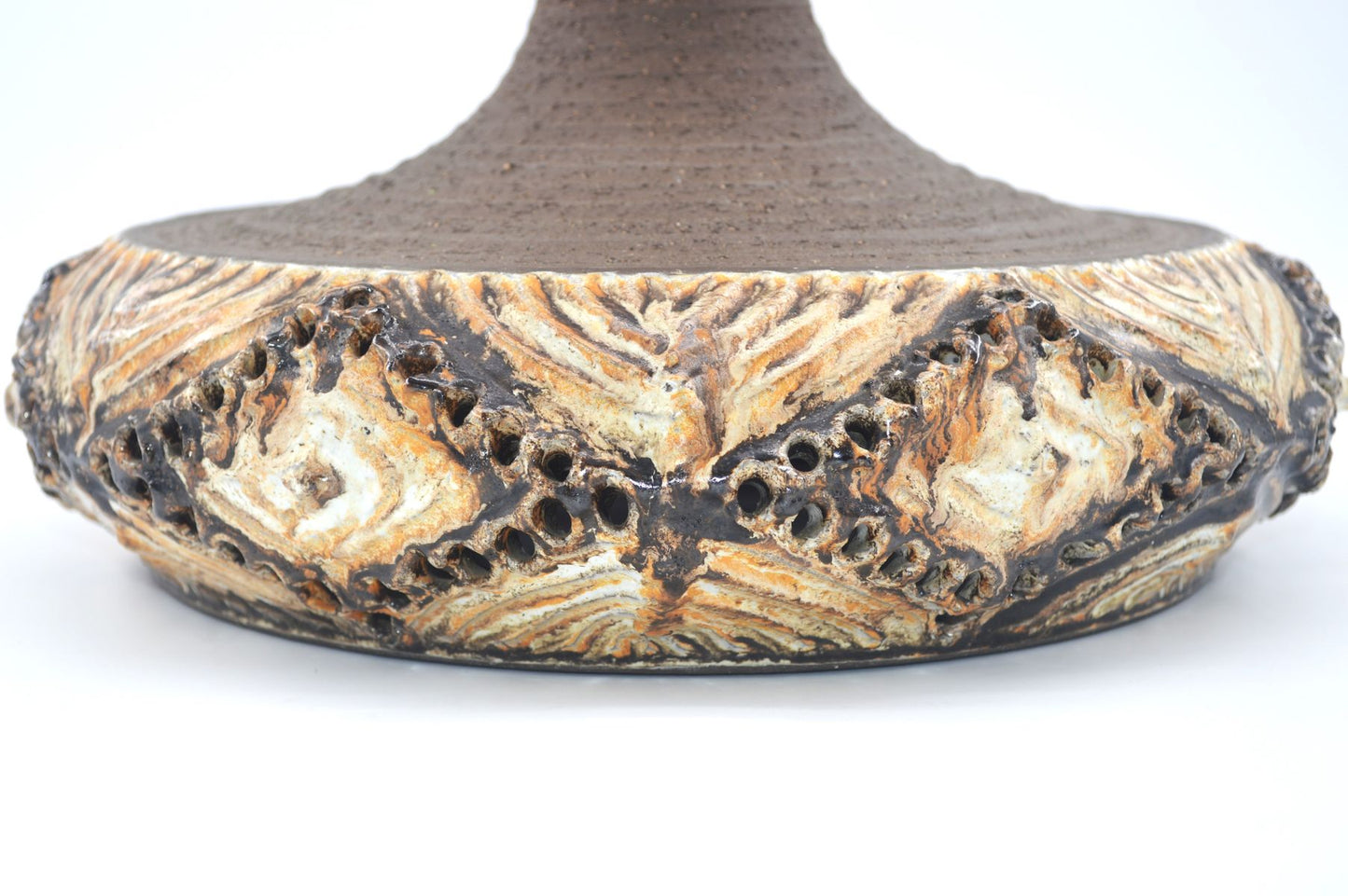 Unikat Demstrup Fat-Lava Studiokeramik Dänemark Hängelampe gefertigt von Ib Oluf Hansen 1970s Danish Design Moderne Kunstkeramik Lampe