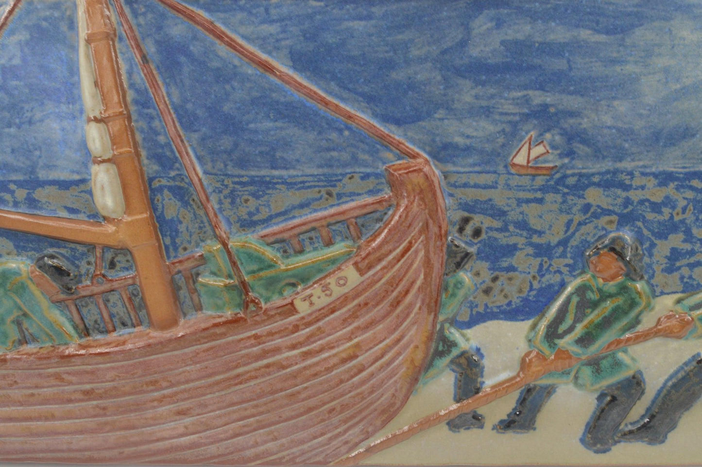 Marianne Starck Vægplade Fischer for Bornholm Keramik 1960'erne Design Danmark