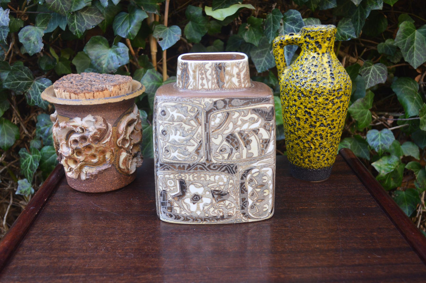 Vintage Fajance Vase Royal Copenhagen Dänemark, Nils Thorsson Design 719/3121, Danish Design 1960er Jahre Baca Serie MCM Designklassiker