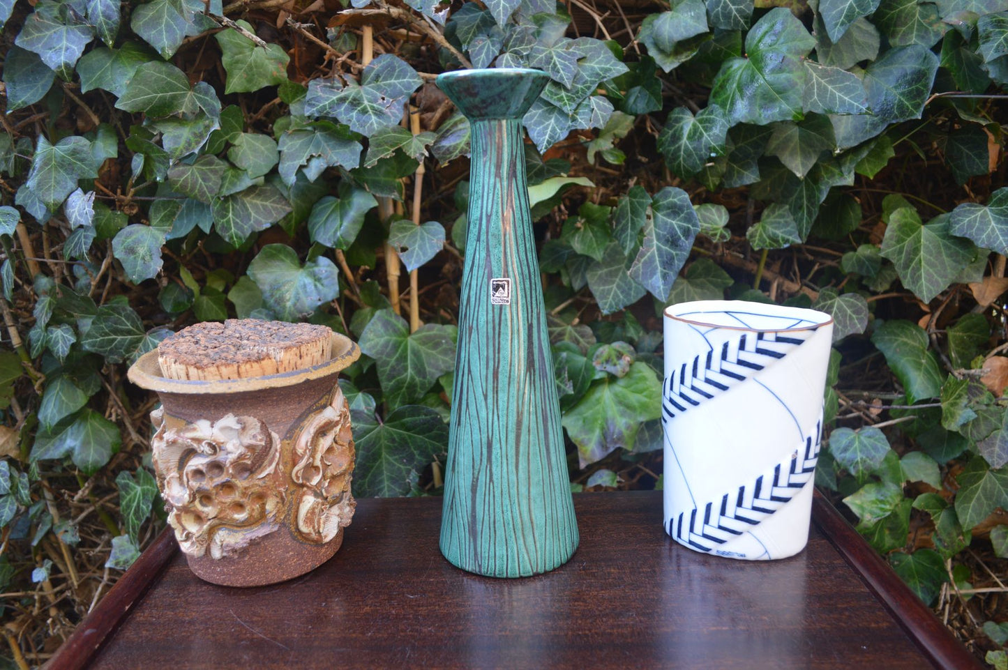 Große Graverens Sandnes Norwegen Fat-Lava Studiokeramik Vase 779/404E 1950s MCM norwegische modernistische Vintage Design Kunstkeramik