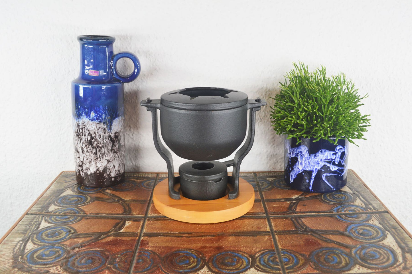 MCM Original Digsmed Denmark Gusseisen Fondue Nr. 711 1970s Vintage dänischer Mid-Century Modern Designklassiker