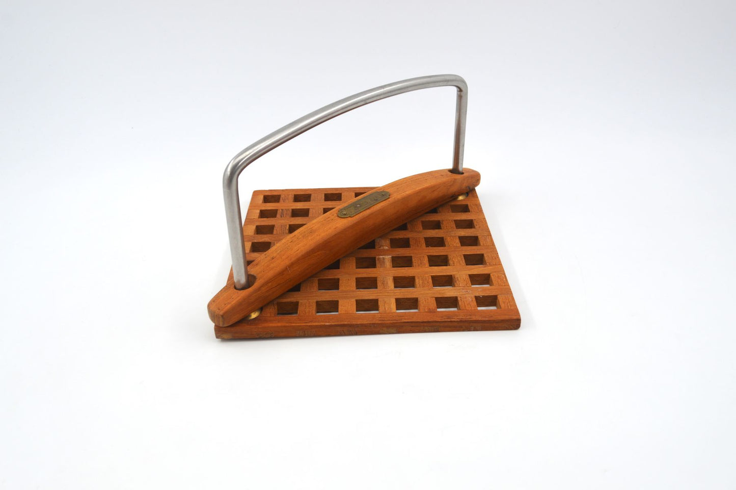Mid-Century Trip Trap Danmark Teakholz Serviettenhalter 1970s Danish Modern Design – dänisches Vintage Design