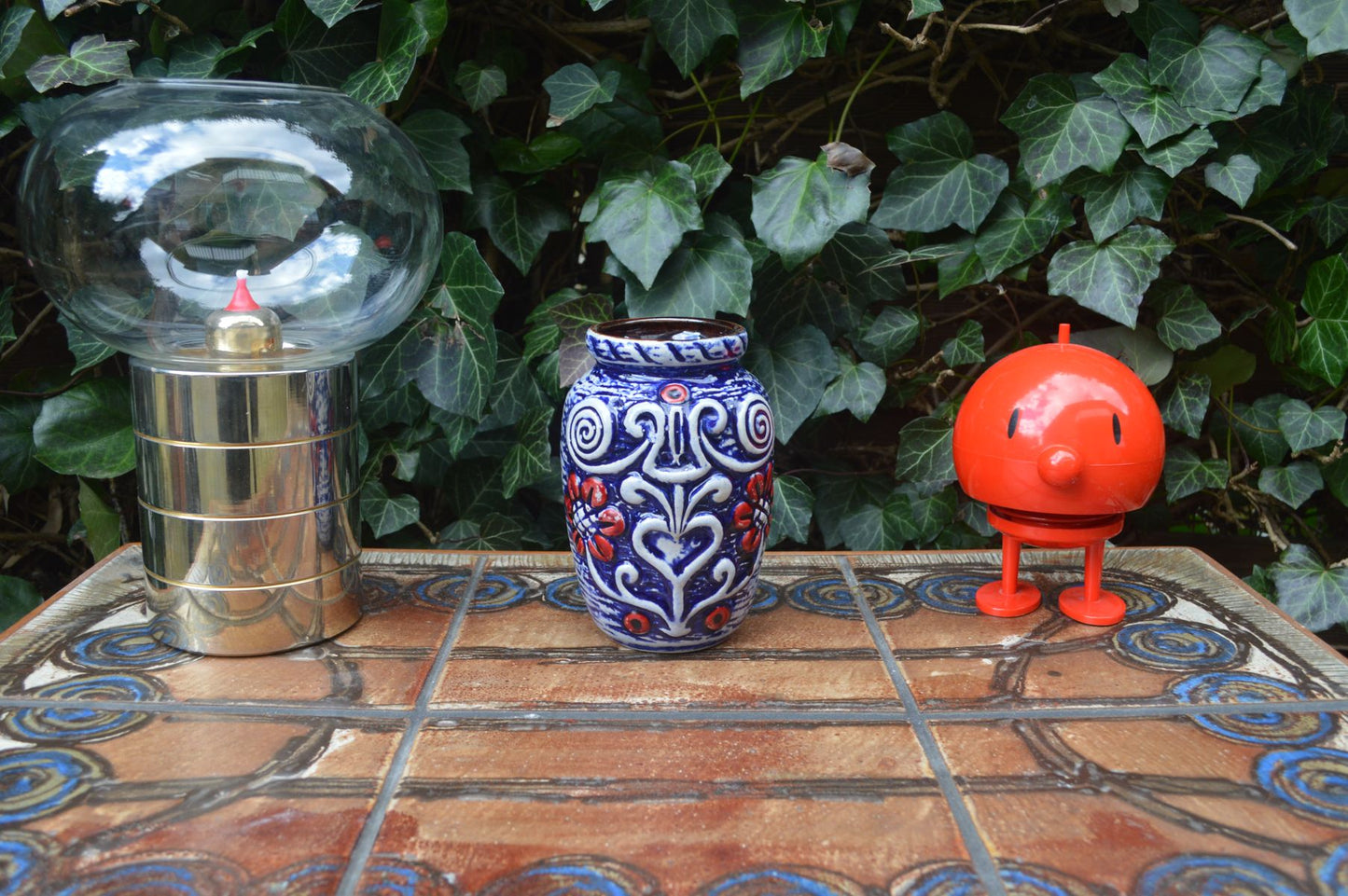 Westdeutsche Bay Keramik WGP Vase 68-14 Bodo Mans Design Fat-Lava Glasur 1960s Vintage