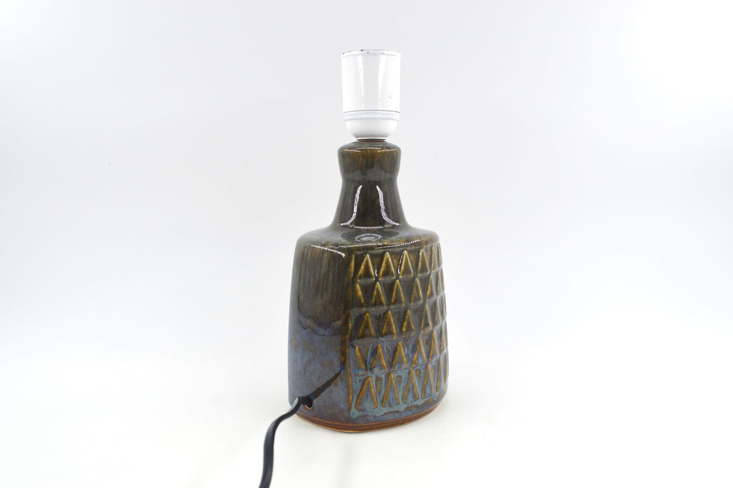 Vintage Einar Johansen Søholm Stentøj Dänemark blaue Keramik Tischlampe 1036 1960's Danish Mid-Century Modern Design original 1960s Bornholmer Kunstkeramik