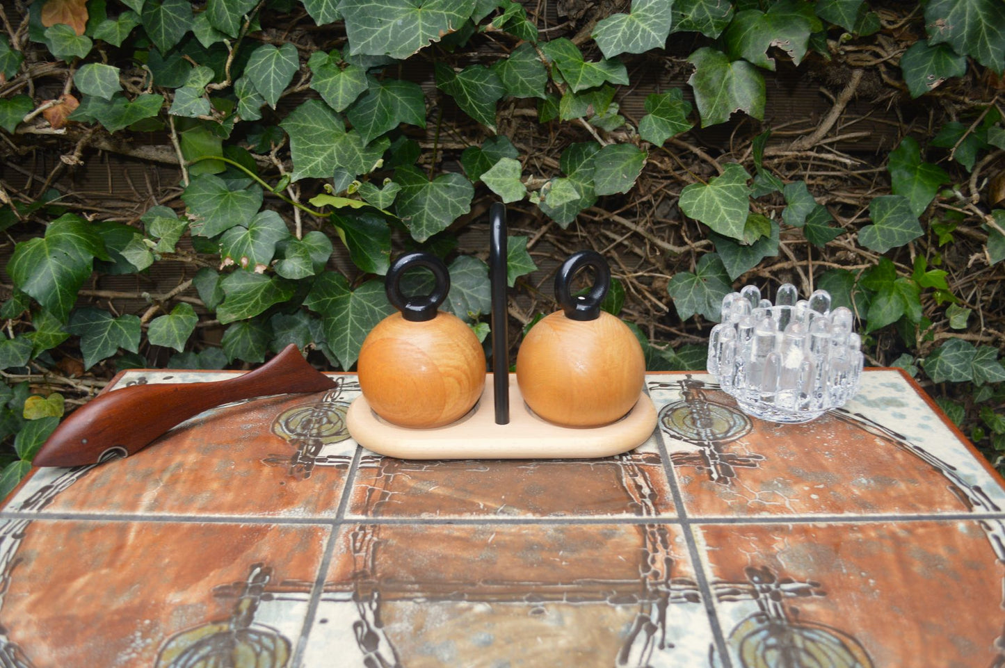 MCM Bodum Denmark kugelförmige Salz und Pfeffer Mühlen 1980s Richard Nissen Danish Modern Designklassiker - dänisches Vintage Design