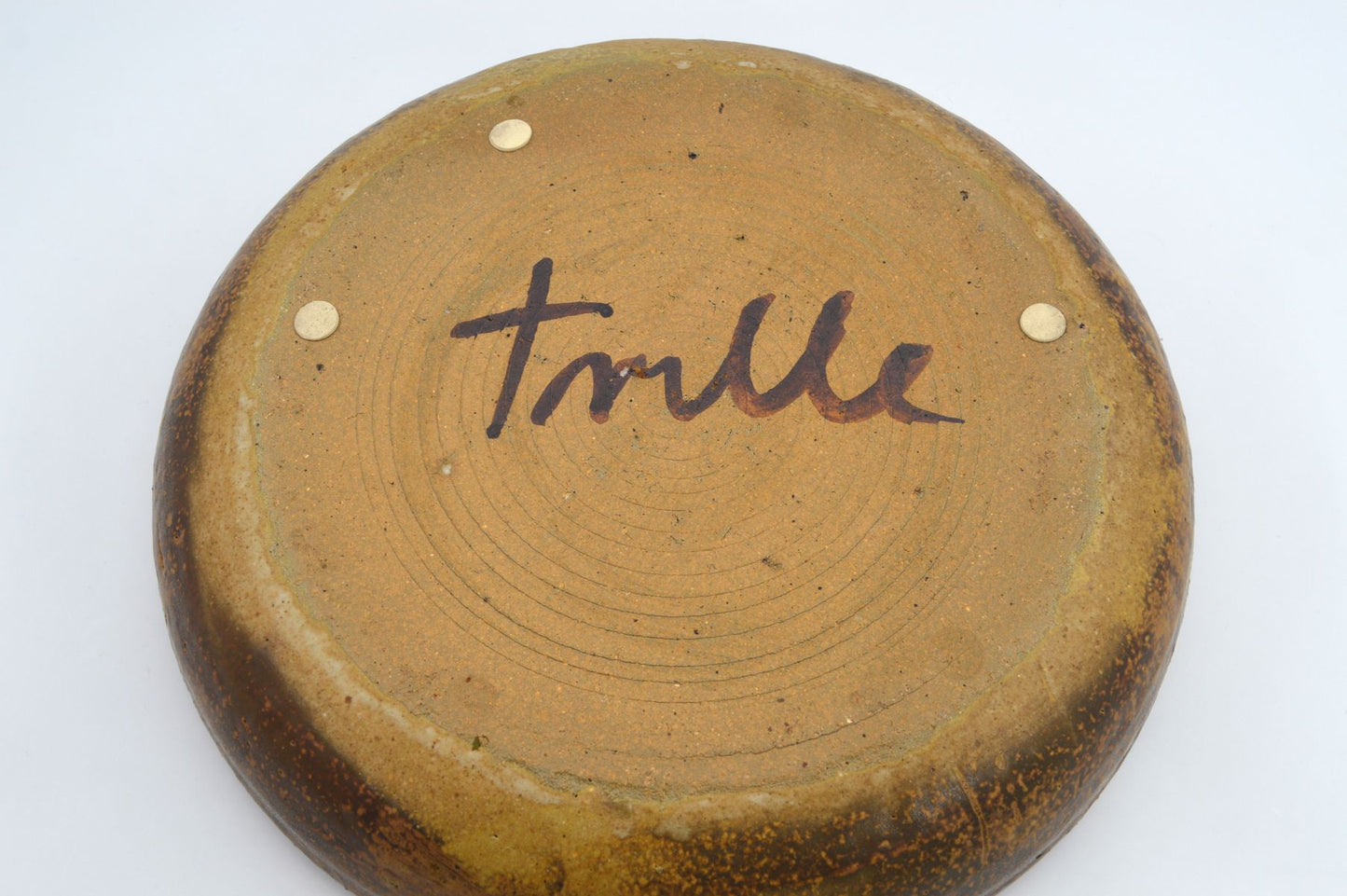 Große Trille Jørgensen Denmark brutalistische Studiokeramik Schale 1970s Brutalismus Design