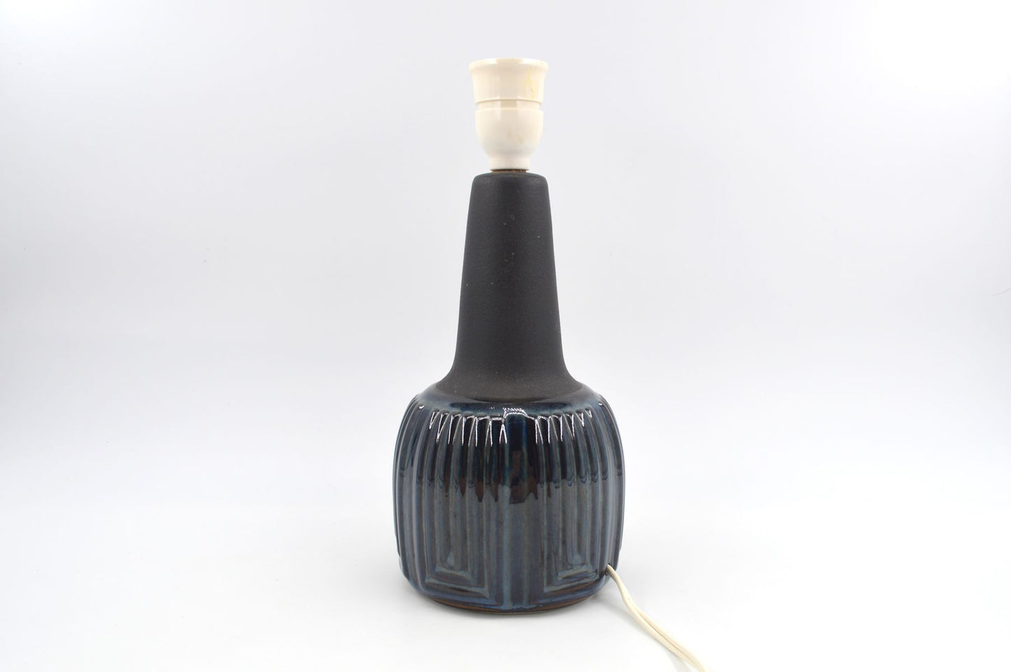 Große Einar Johansen Søholm Stentøj Dänemark Vintage blaue Keramik Tischlampe 1039 1960's Danish MCM Design original 1960s Bornholmer Kunstkeramik