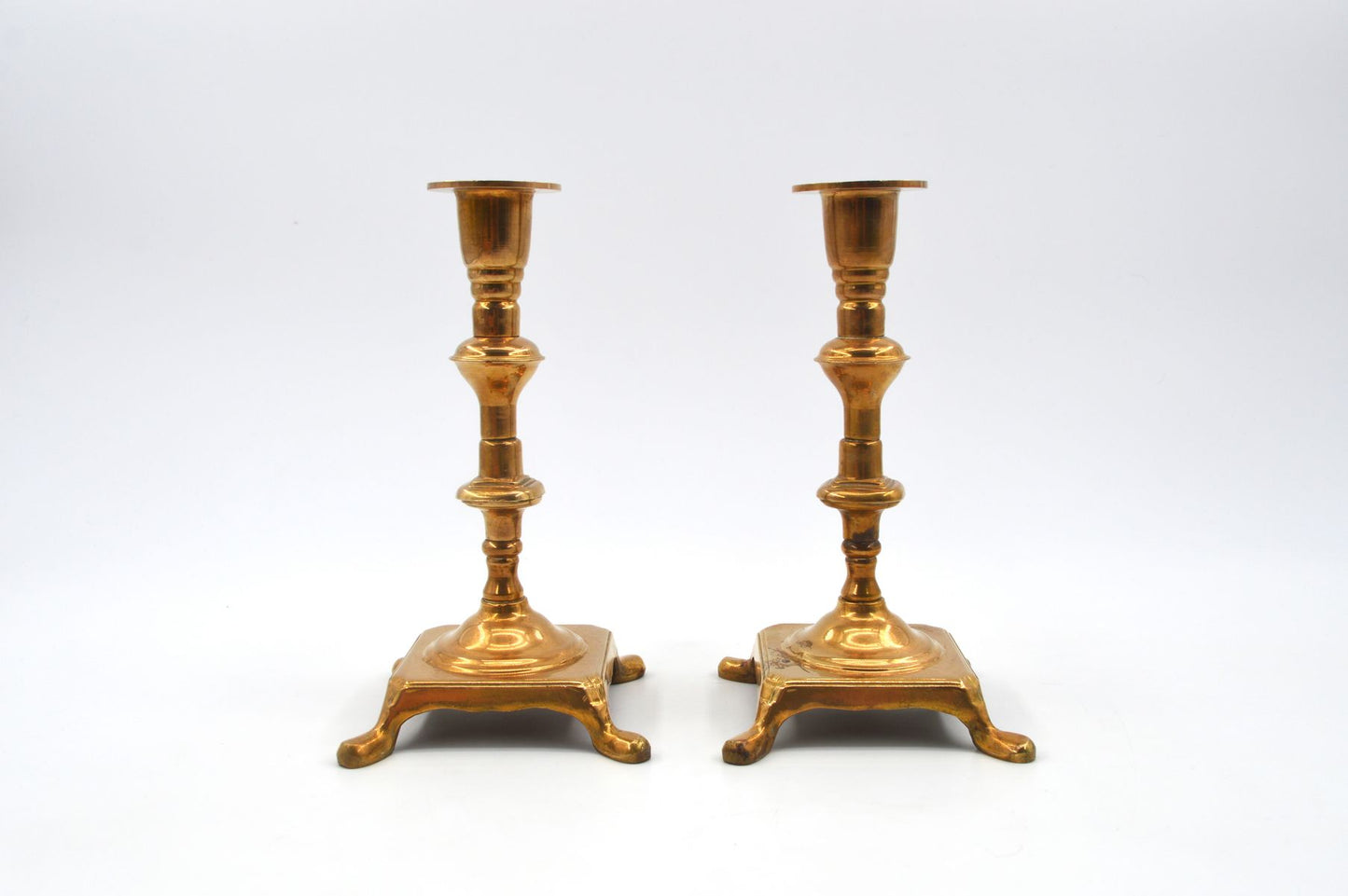 Antike dänische Jugendstil Design Messing Kerzenhalter 1920’s dänisches Skønvirke Design Handarbeit - skandinavisches Art Nouveau Design